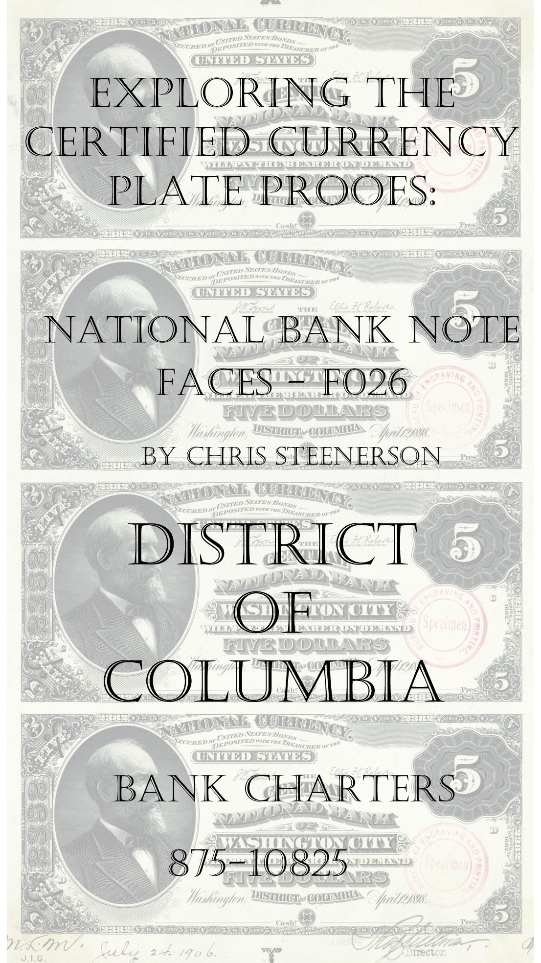District of Columbia National Bank Note Currency Proofs