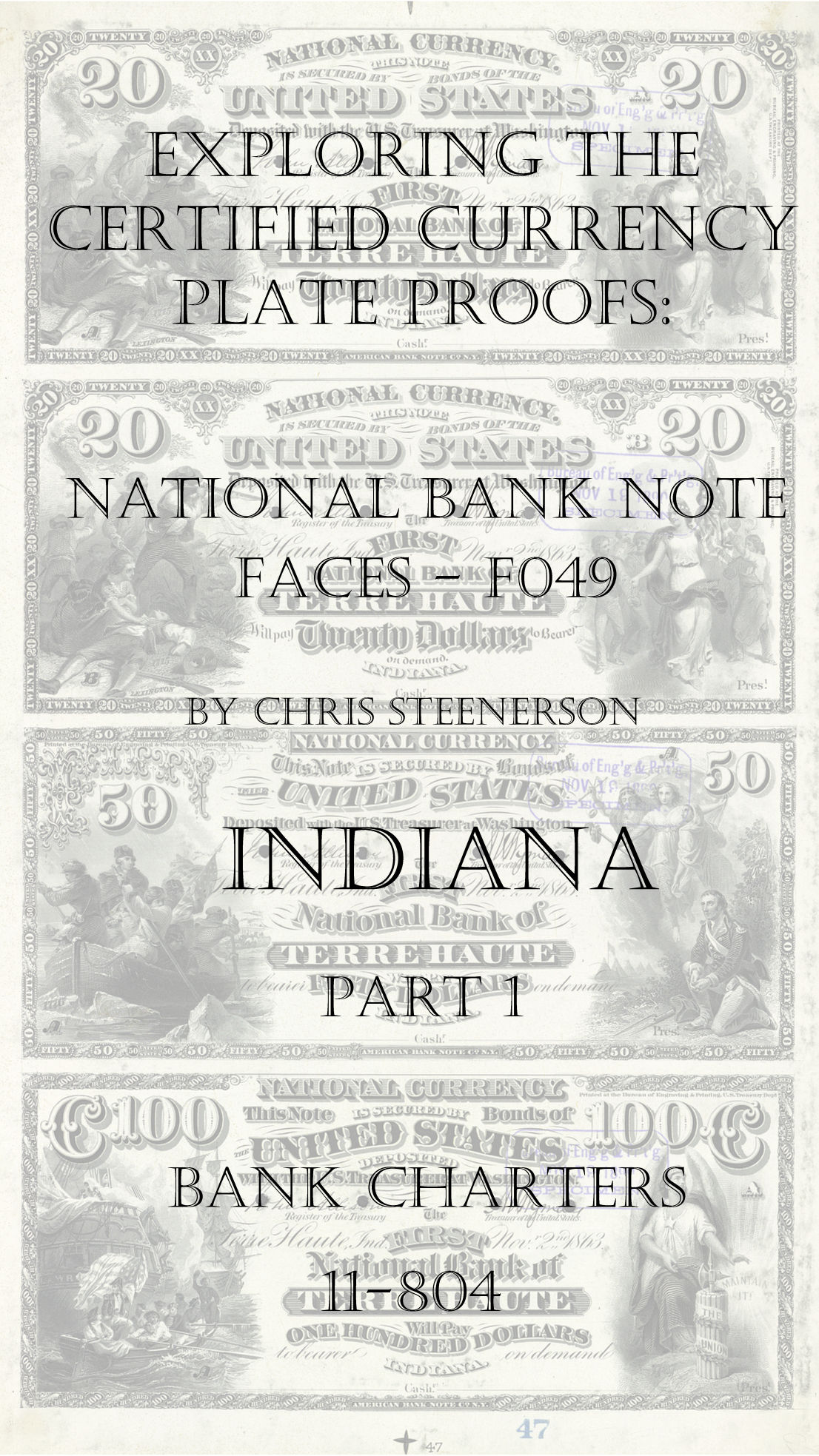 Indiana National Bank Note Currency Proofs