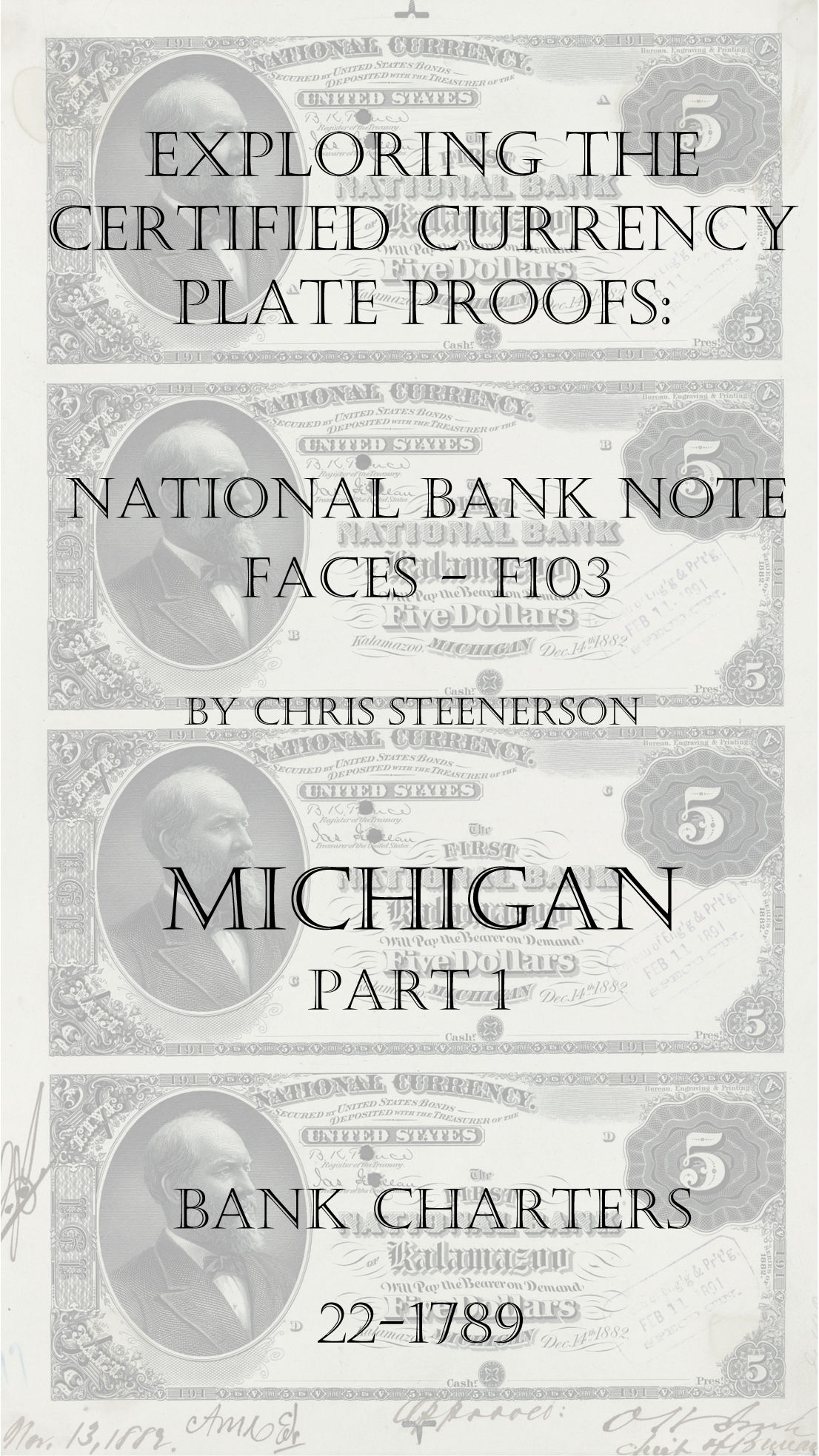 Michigan National Bank Note Currency Proofs