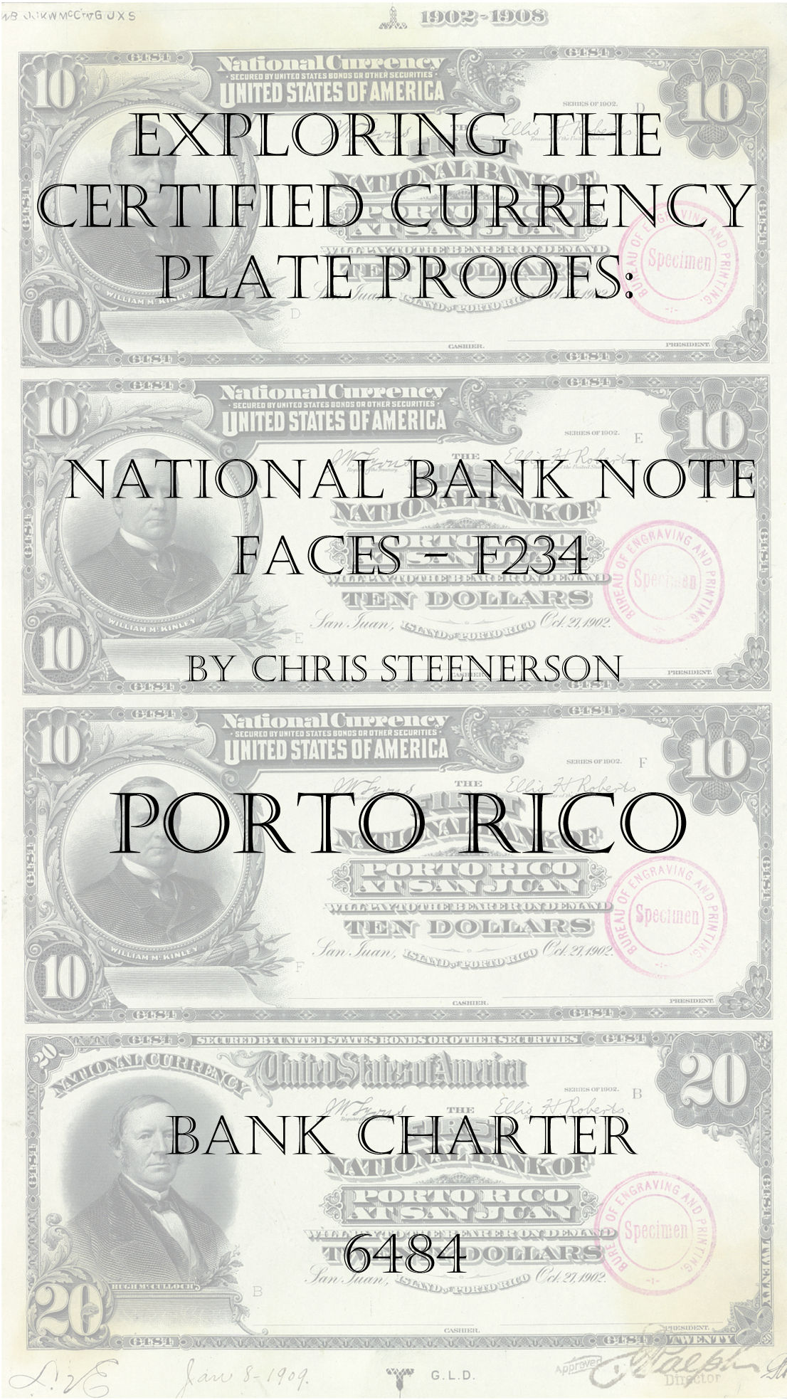 Porto Rico National Bank Note Currency Proofs