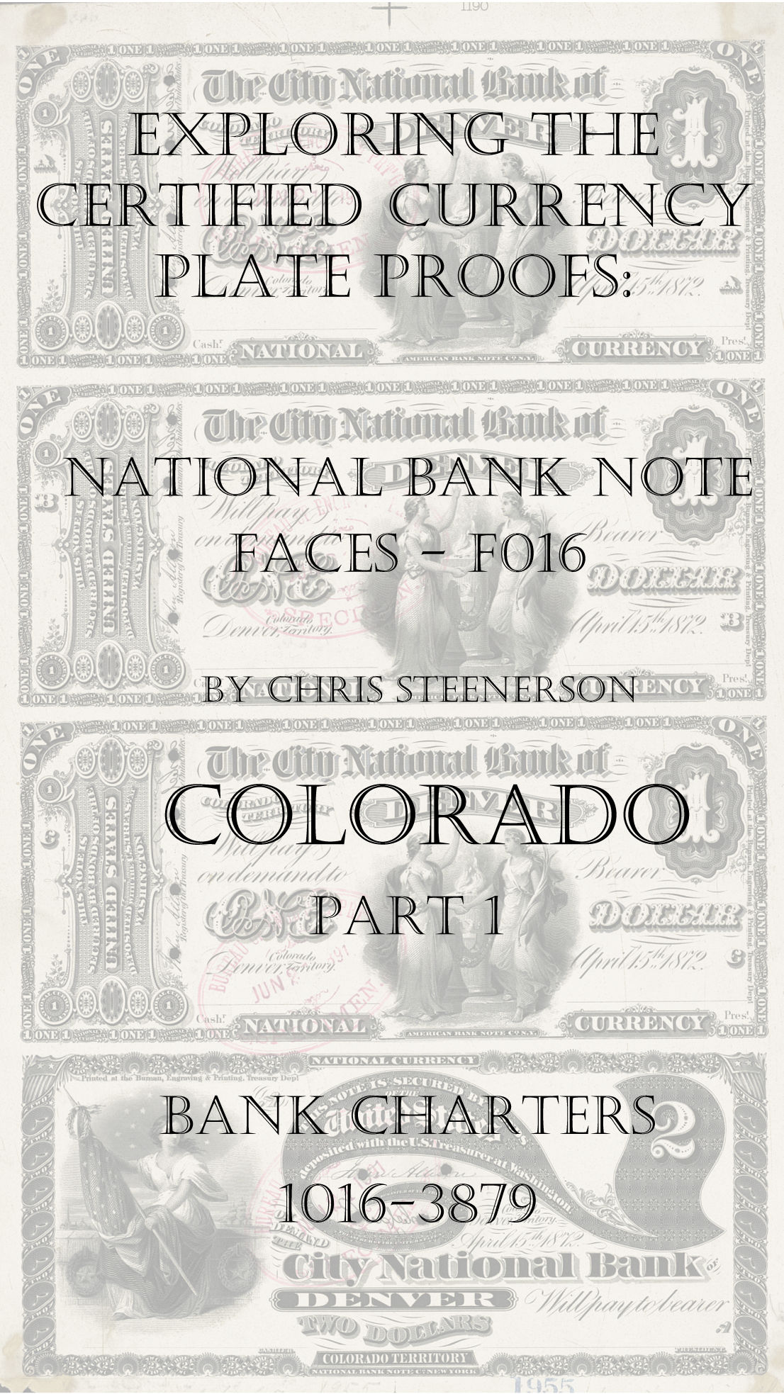 Colorado National Bank Note Currency Proofs