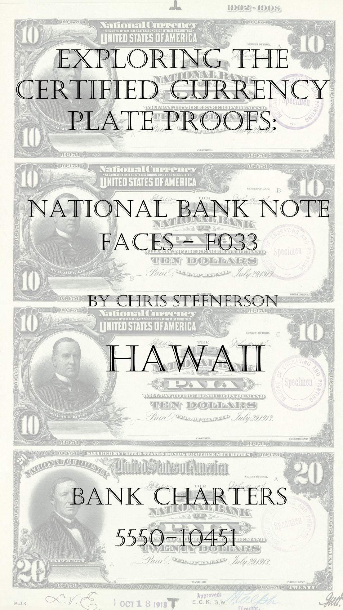 Hawaii National Bank Note Currency Proofs
