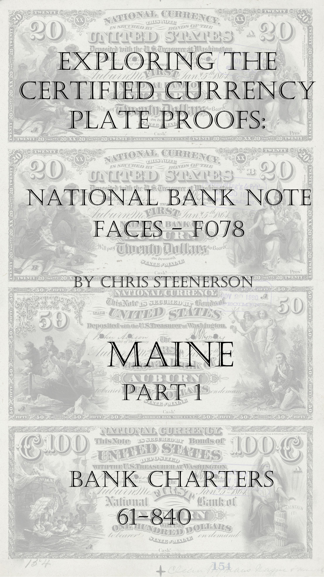 Maine National Bank Note Currency Proofs