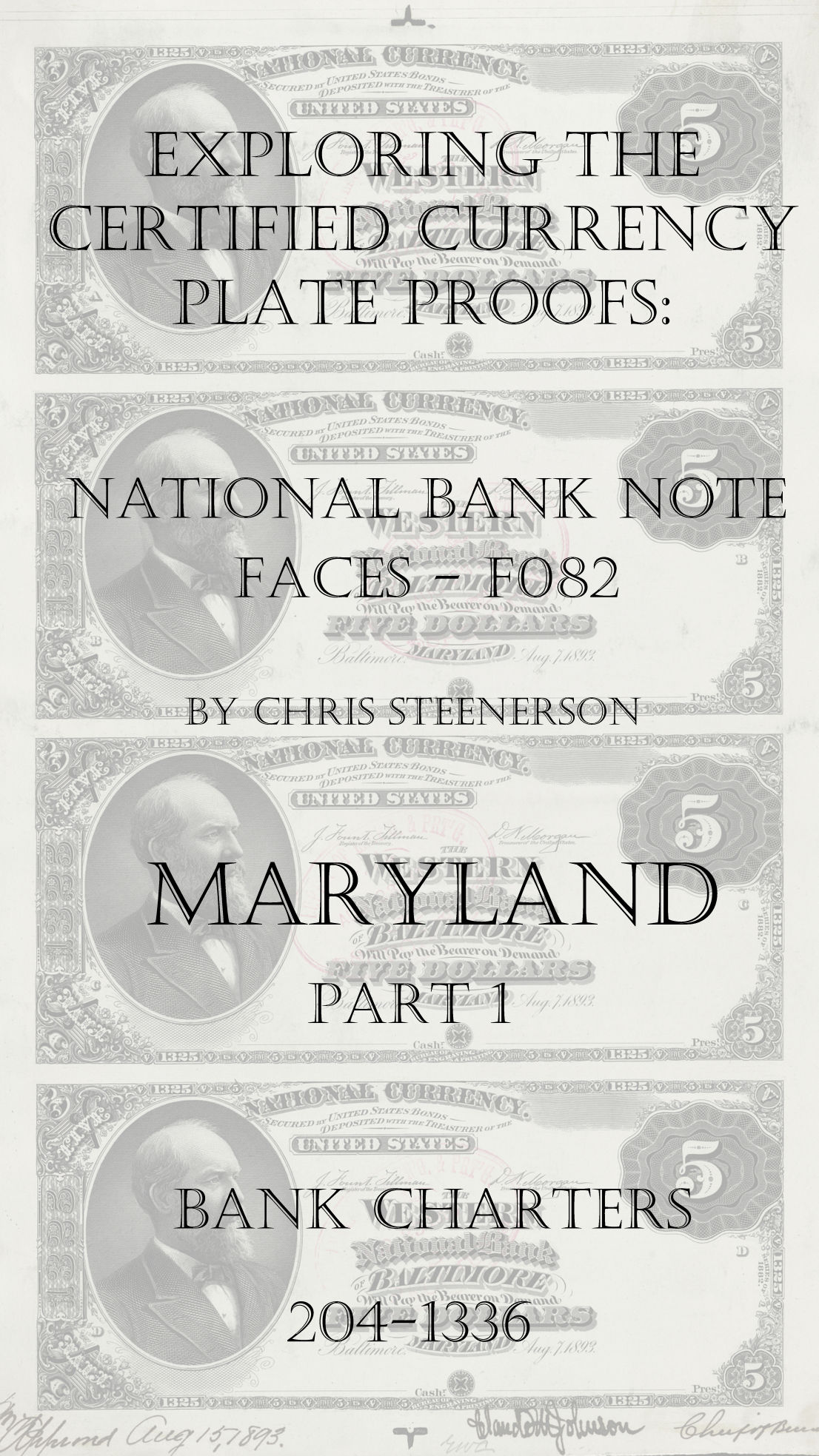 Maryland National Bank Note Currency Proofs