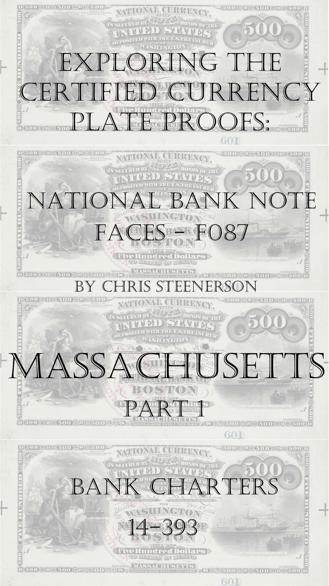 Massachusetts National Bank Note Currency Proofs