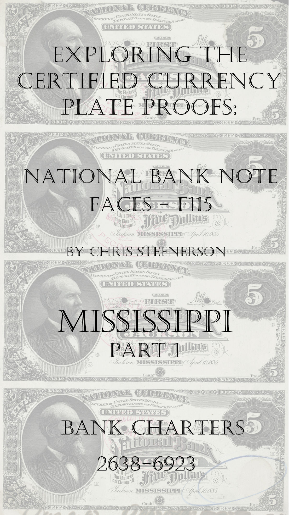 Mississippi National Bank Note Currency Proofs