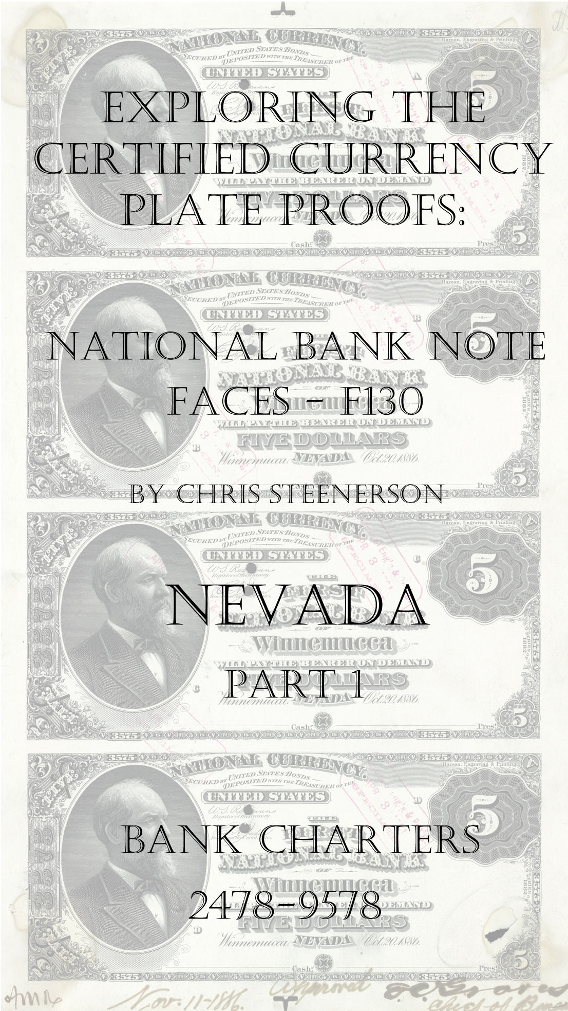Nevada National Bank Note Currency Proofs