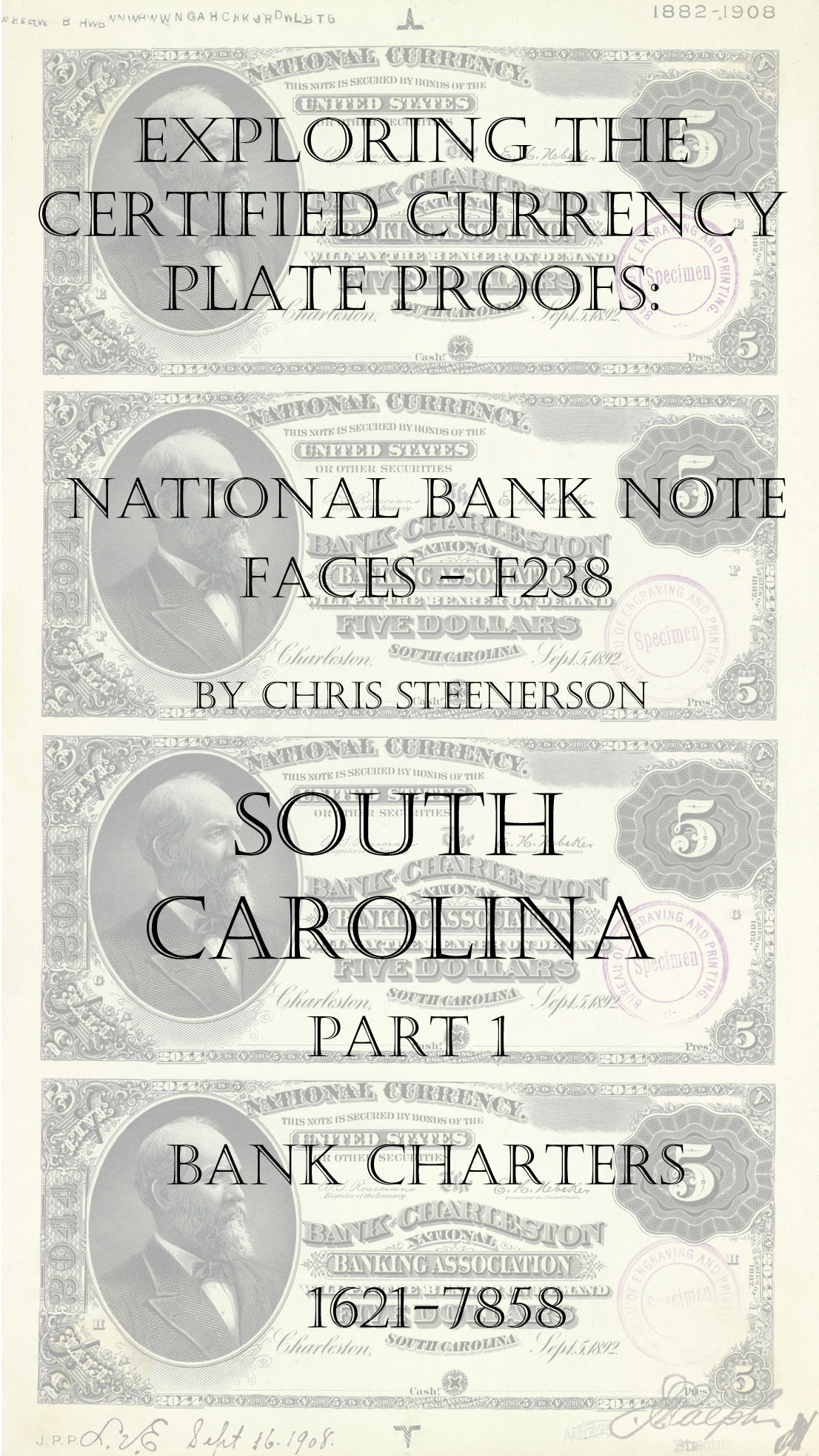 South Carolina National Bank Note Currency Proofs