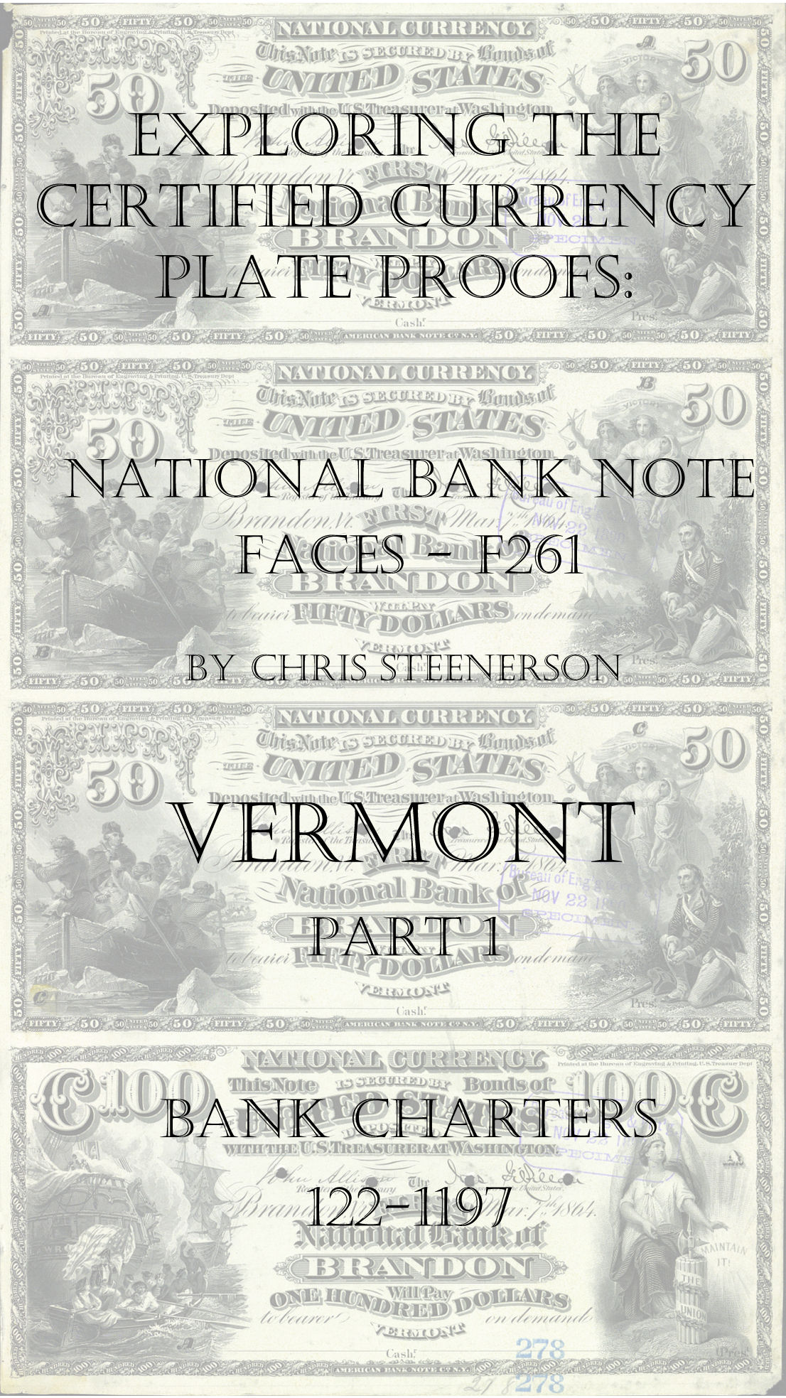 Vermont National Bank Note Currency Proofs